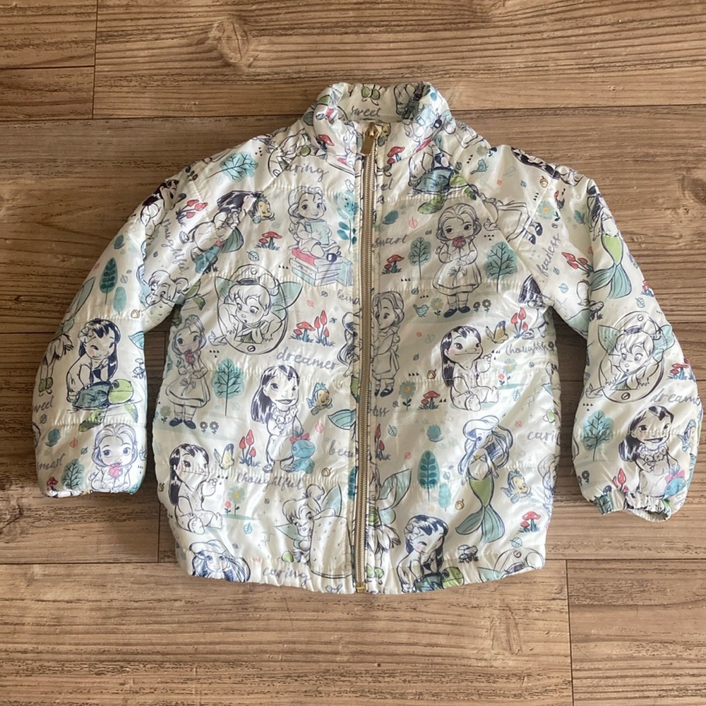 DISNEY baby princess zip up rain jacket with pockets